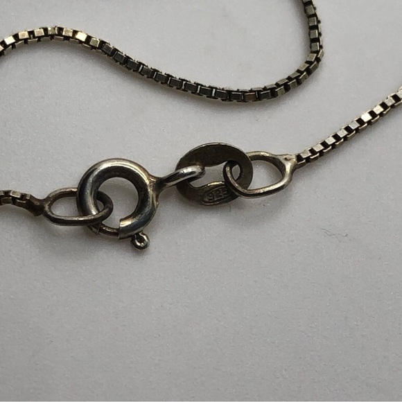 Vtg Sterling Silver Jennifer Name Plate Chain Necklace 14” - Picture 6 of 8